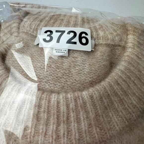 Madewell Sweater Womens Medium Tan Wool Camel Blend Cedarbrook Neutral Cozy Knit - Picture 11 of 11